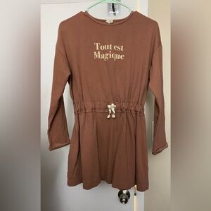 Zara Kids Tout est Magique Long Sleeve Dress Size 13-14